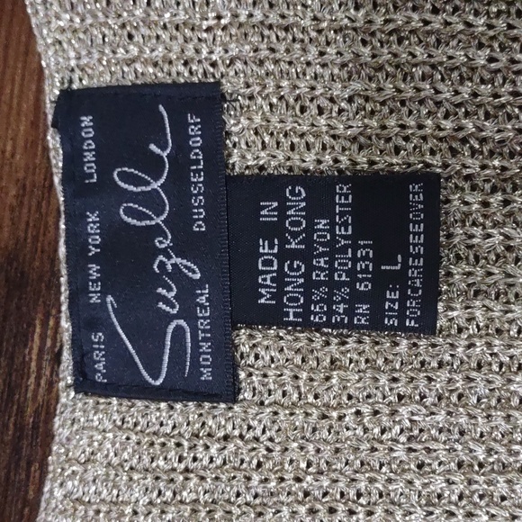 Suzelle Gold Lurex Sweater Knit Tank - Picture 6 of 6